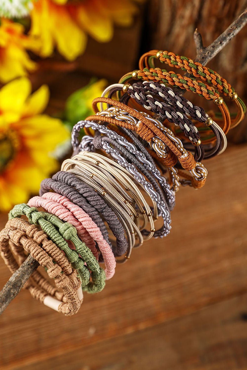 10pcs Boho Knotted Hair Ties - Glam Gurls