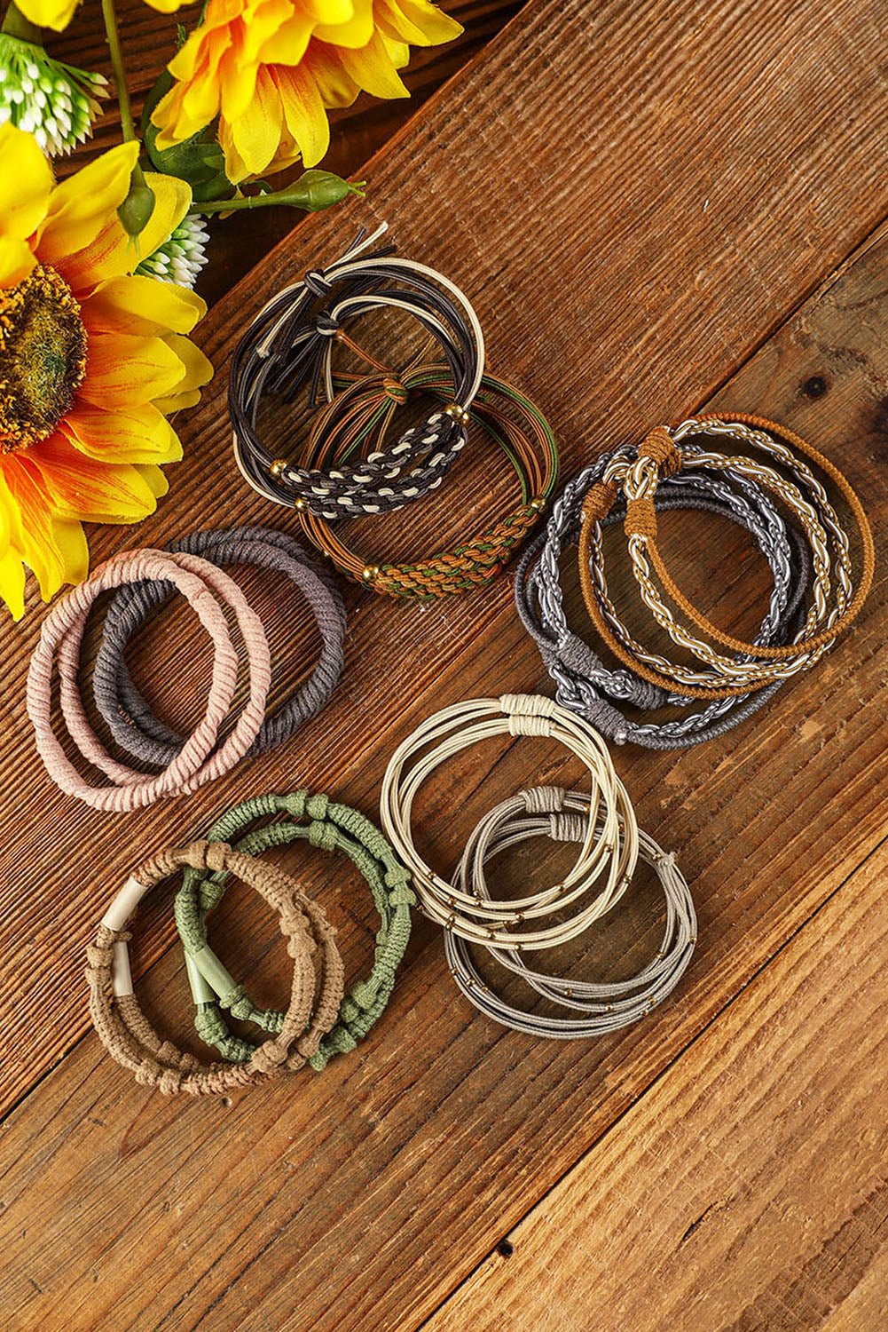 10pcs Boho Knotted Hair Ties - Glam Gurls