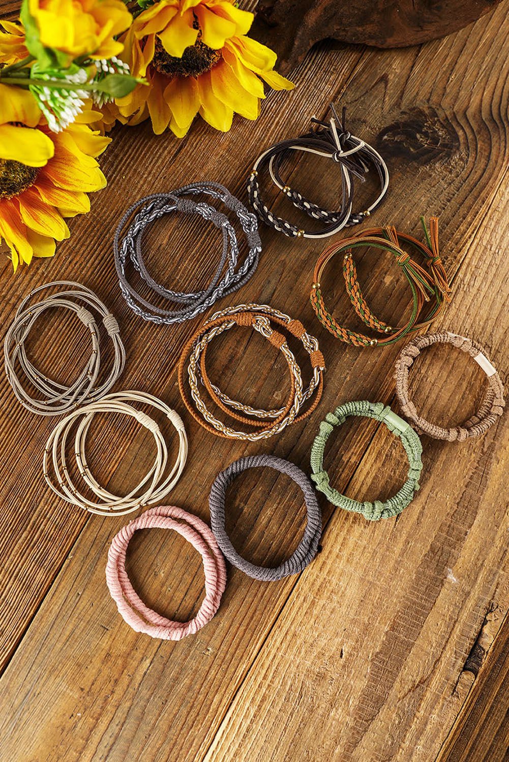 10pcs Boho Knotted Hair Ties - Glam Gurls