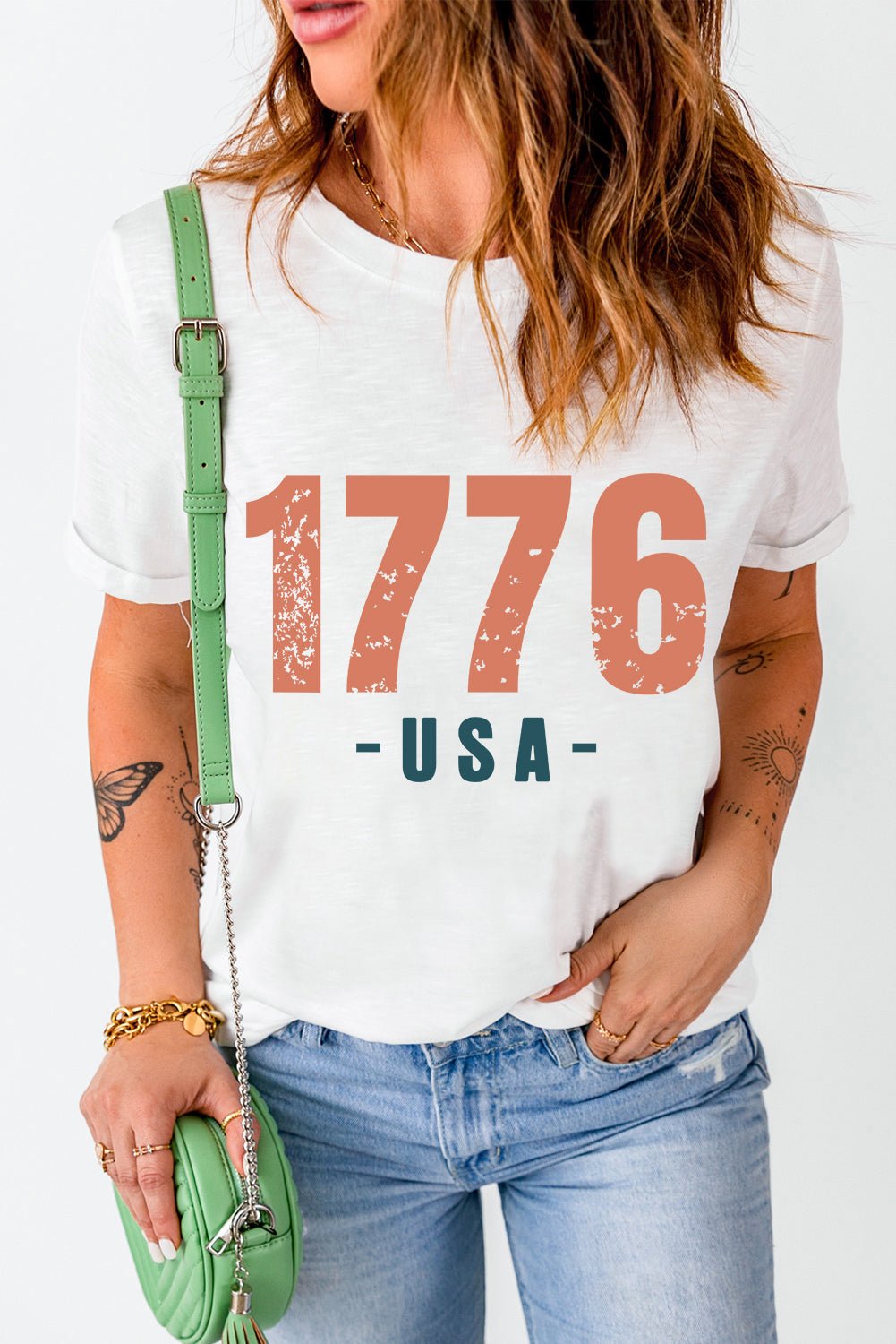 1776 USA Vintage Graphic Tee - Glam Gurls