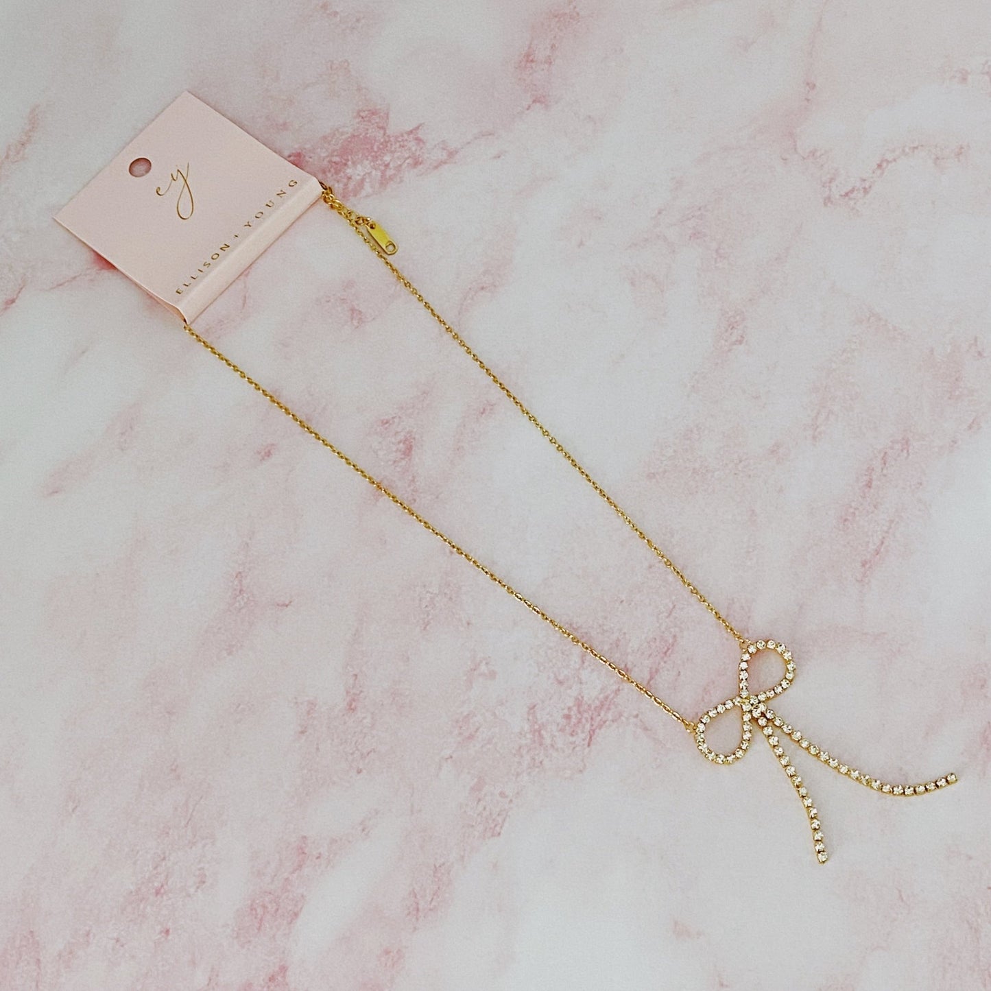 Adorable Shine Bow Necklace - Glam Gurls