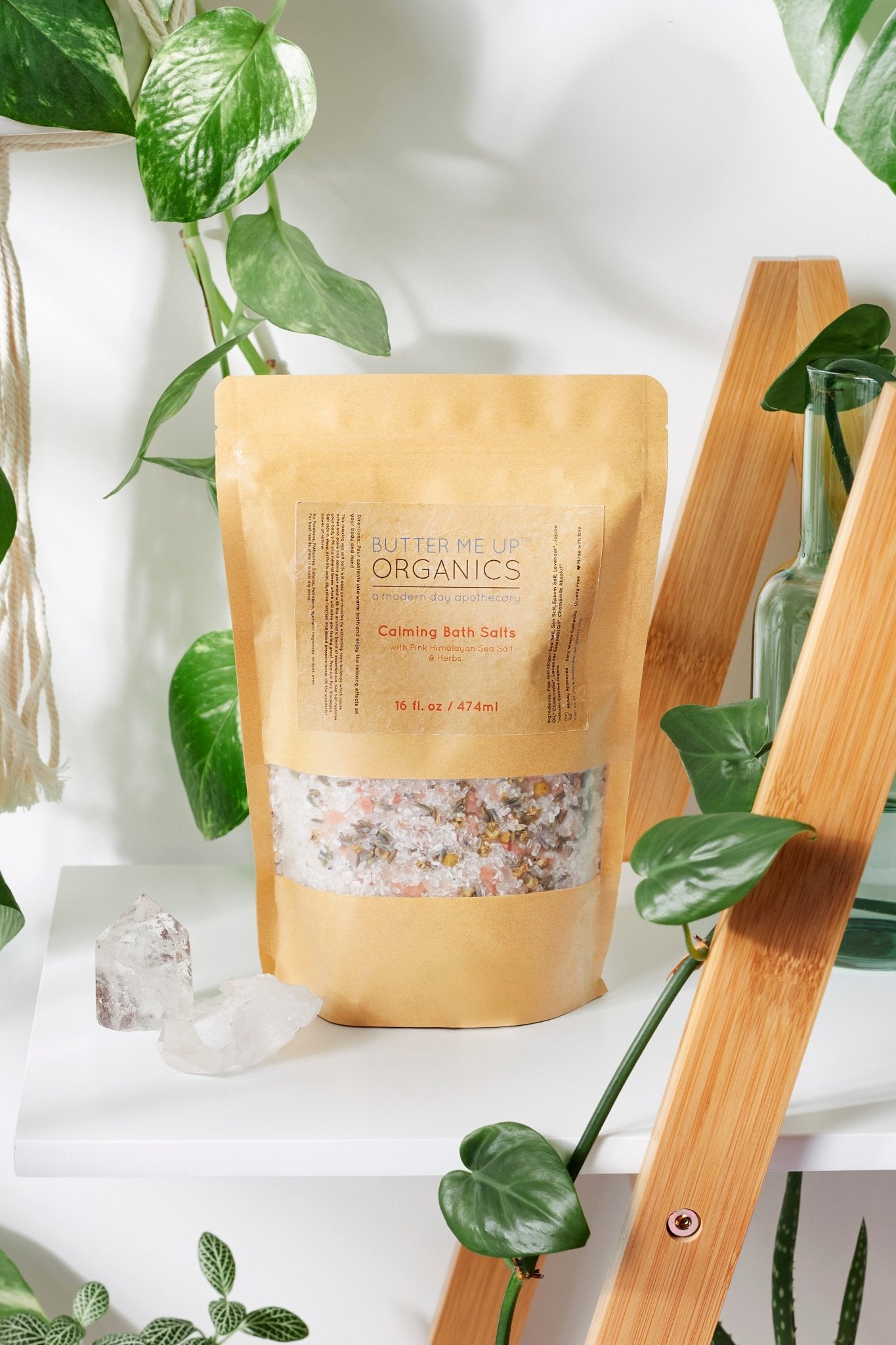 Calming Bath Salts / Detox / Relaxation / Lavender & Chamomile / Essential Oils / Organic Herbs / Herbal Bath Salts for Relaxation Stress - Glam Gurls
