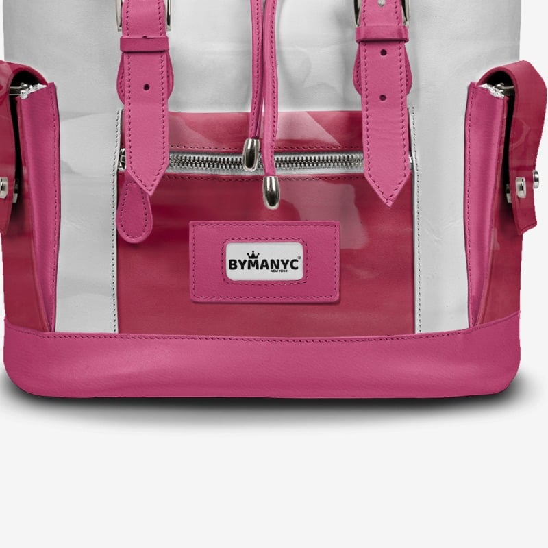 COUTURE Eco Backpack – Pink & White Edition | BYMANYC ® New York - Glam Gurls