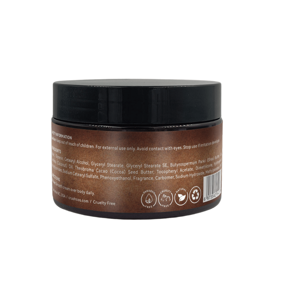 CRUSH Cocoa Butter Body Cream with Vitamin E, SMOOTHING BODY BUTTER, 250g - Glam Gurls