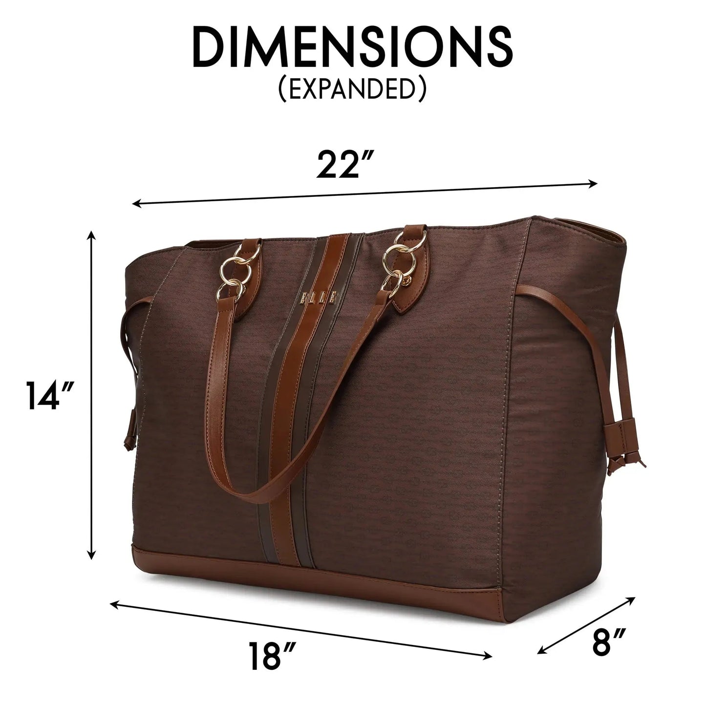 Eleganza 32L Monogram Weekender Tote Bag - Glam Gurls