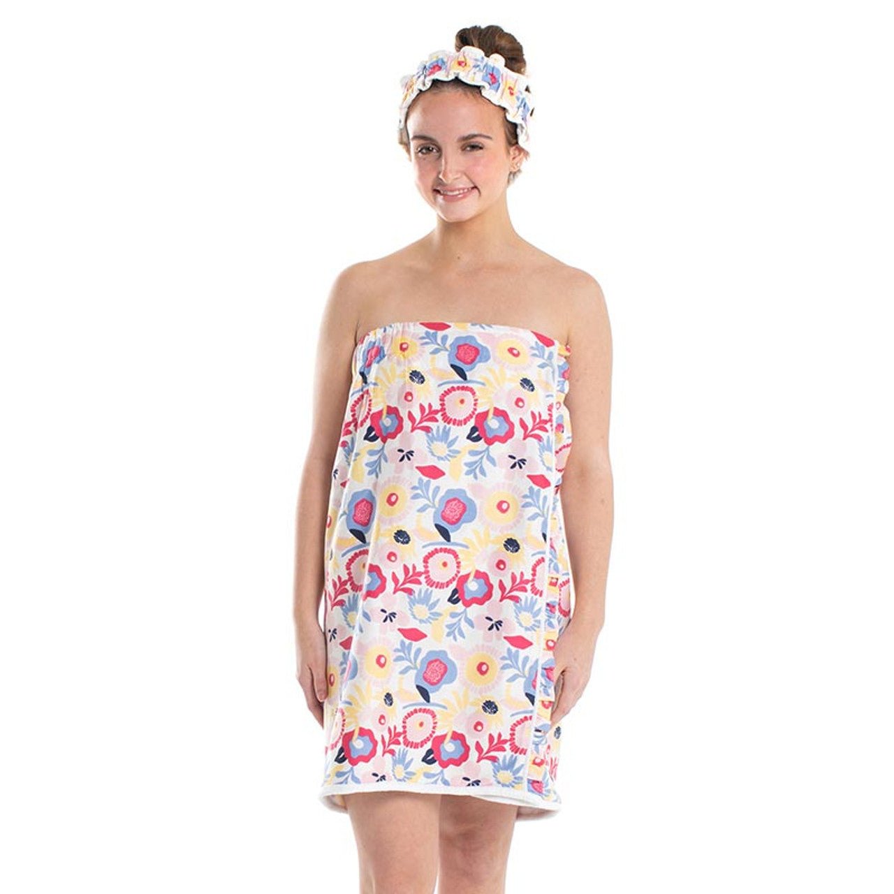 Floral Pop Spa Wrap and Headband Set | Bath Body Towel Shower - Glam Gurls