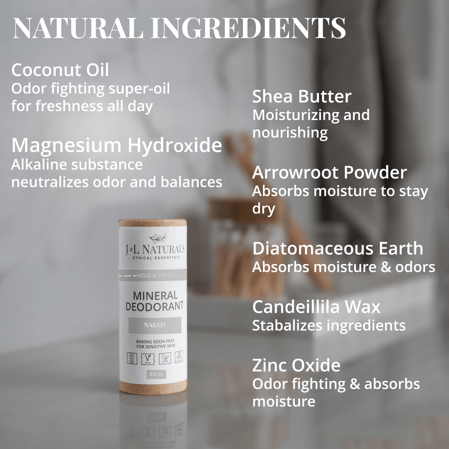 J&L Naturals Mineral Deodorant - Glam Gurls