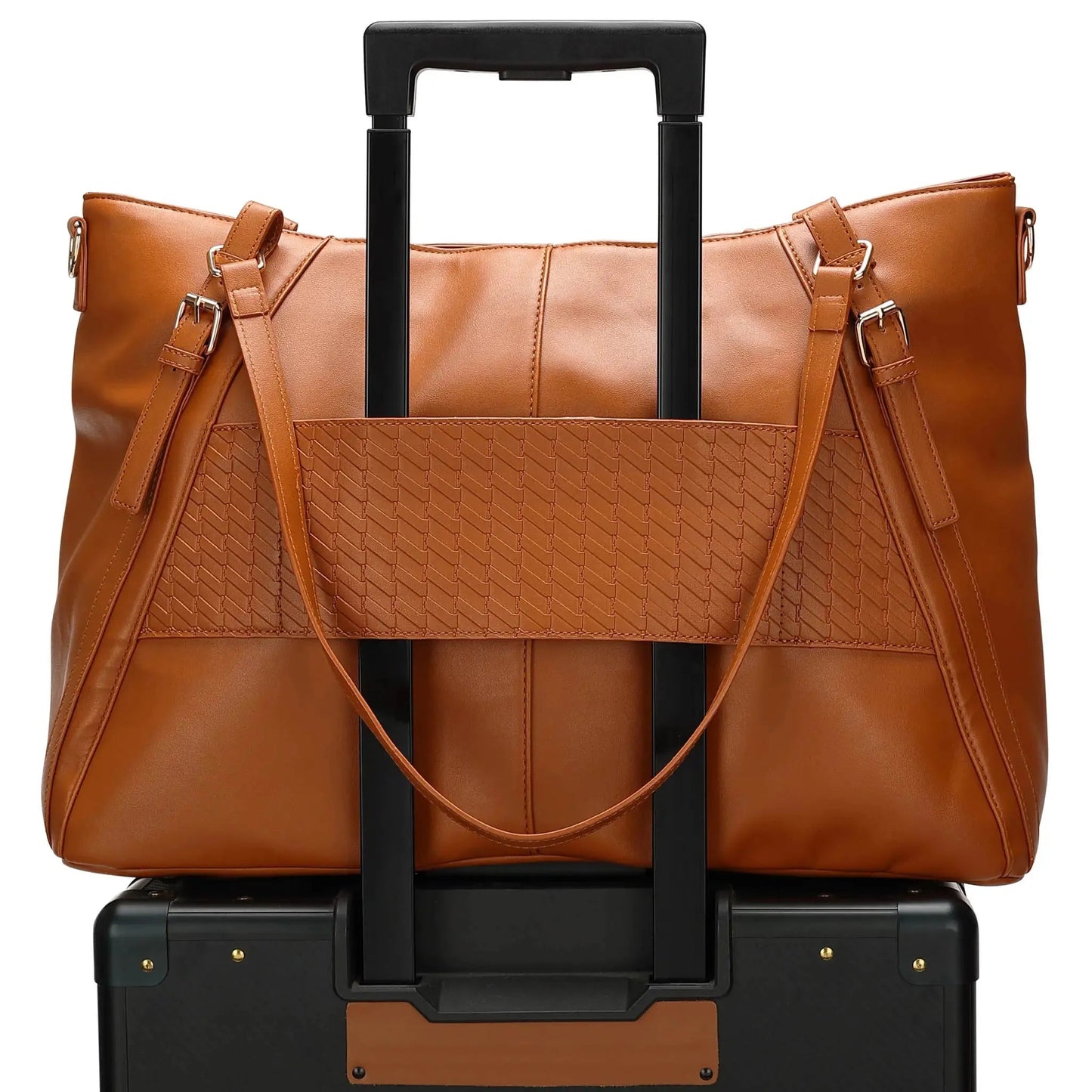 Leisure Luxe 33L Vegan Leather Weekender Tote Bag - Glam Gurls