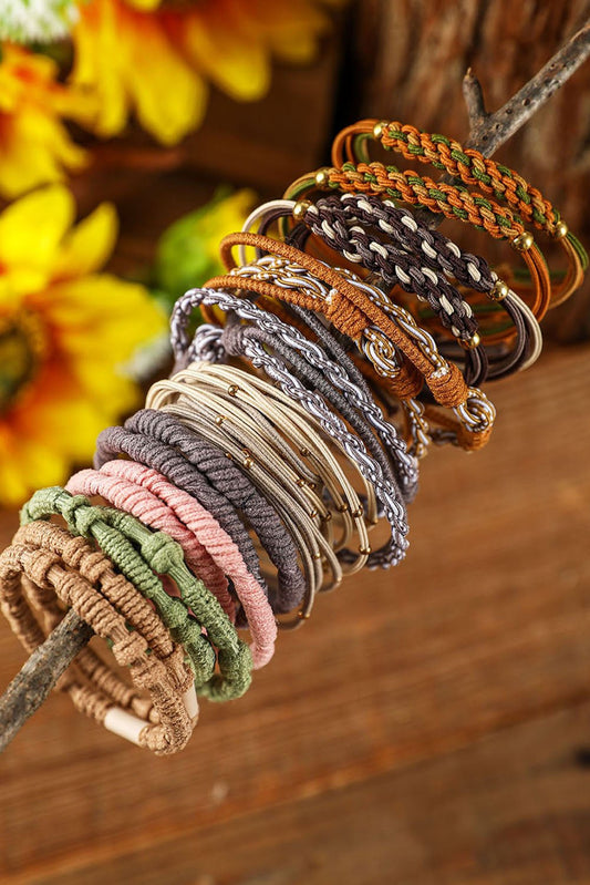 10pcs Boho Knotted Hair Ties - Glam Gurls