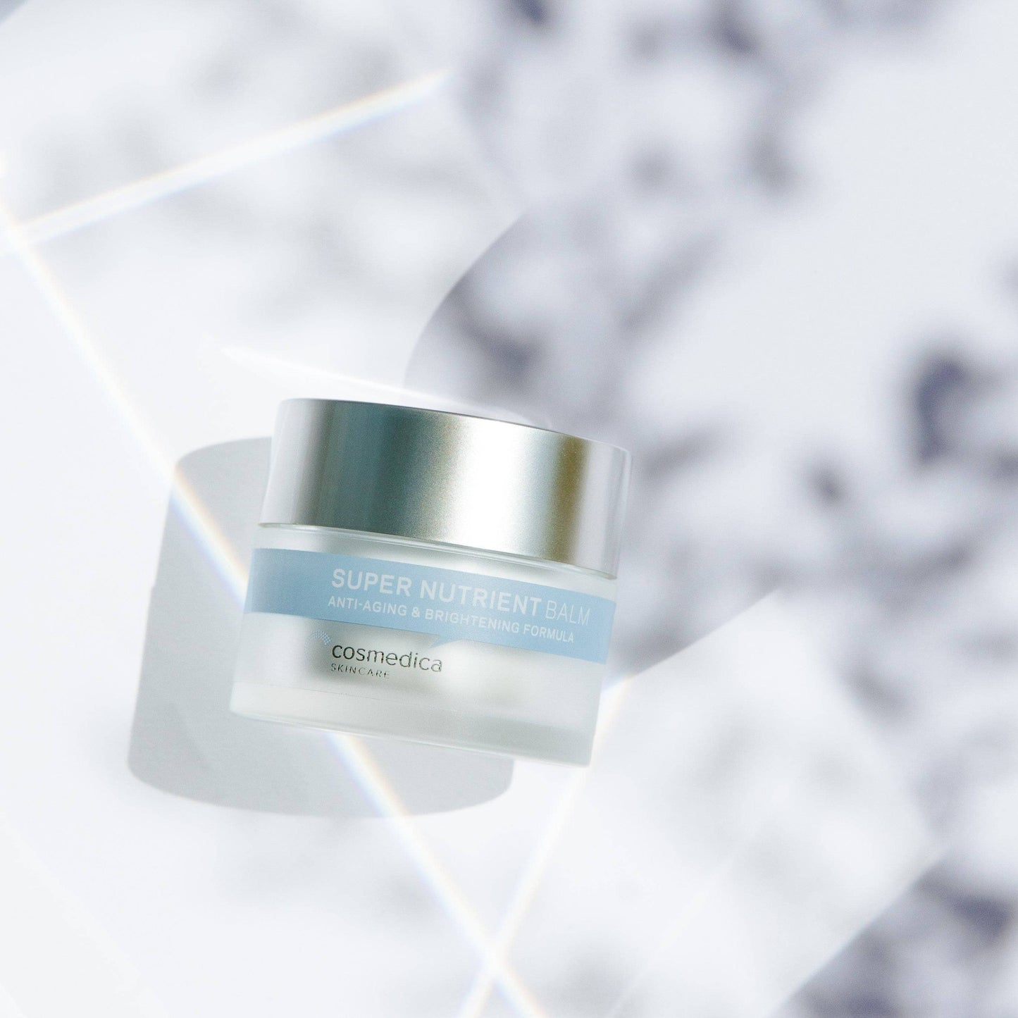 Close-up of Cosmedica Skincare Super Nutrient Facial Balm showcasing its rich texture and nourishing ingredients