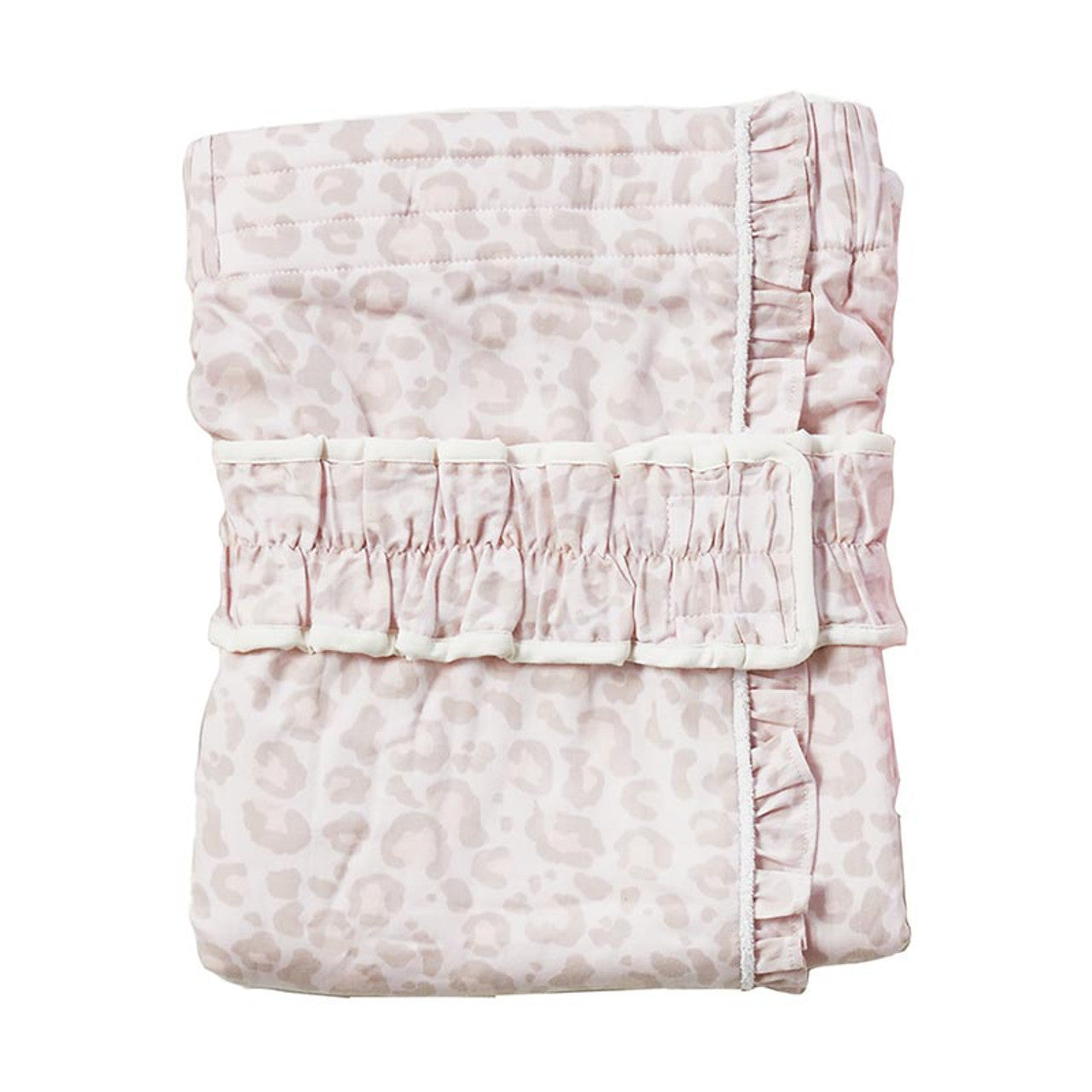 A folded Leopard Print Spa Wrap from The Bullish Store, emphasizing the soft cotton fabric and chic design, ideal for relaxation.
