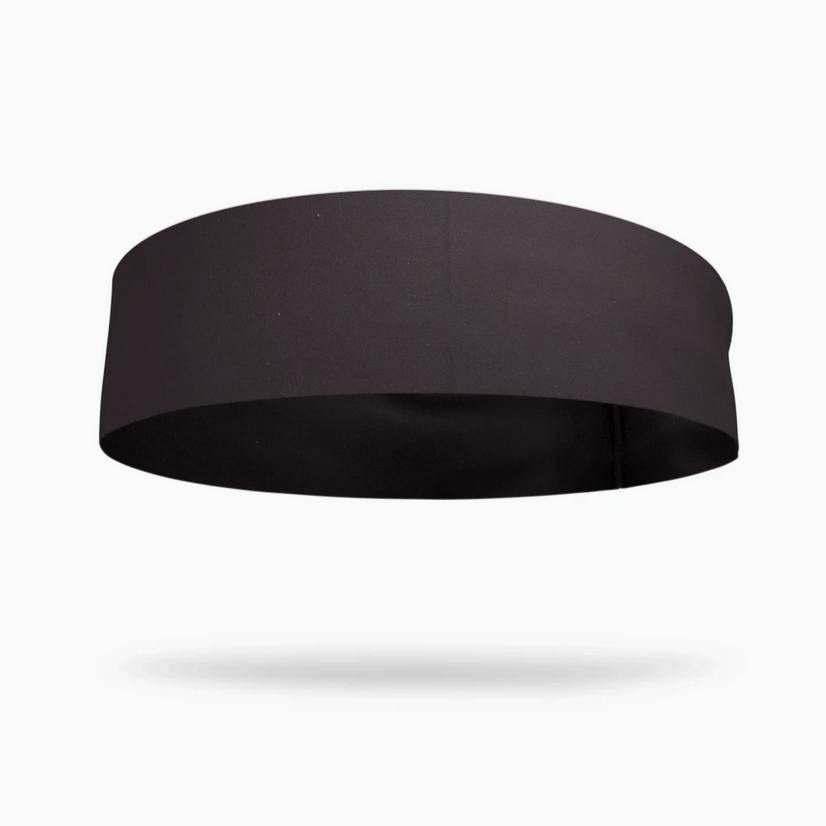 Classic black Bondi Band Solid Color Sweat Wicking Workout Headband, perfect for any high-energy activity.