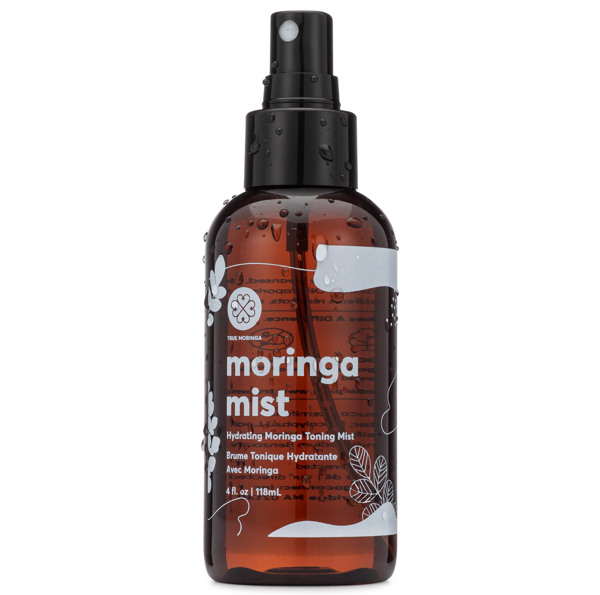 True Moringa's Moringa Mist Hydrating Toner in a beautifully designed bottle, showcasing its sleek and modern look against a clean background.