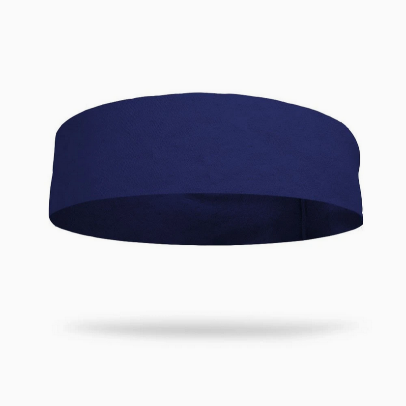 Deep navy blue Bondi Band Solid Color Sweat Wicking Workout Headband, ideal for athletes looking for style and function.