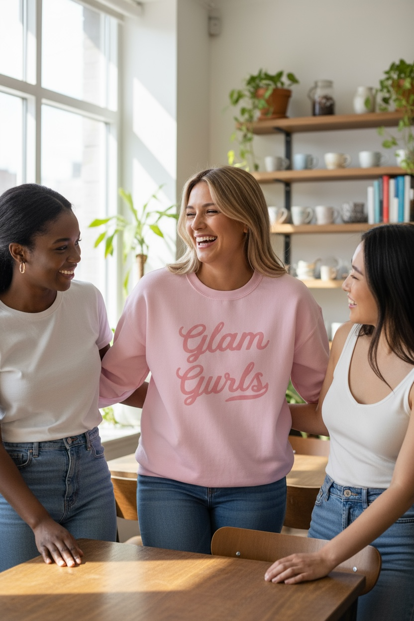 Embossed Puff Print Cropped Sweater