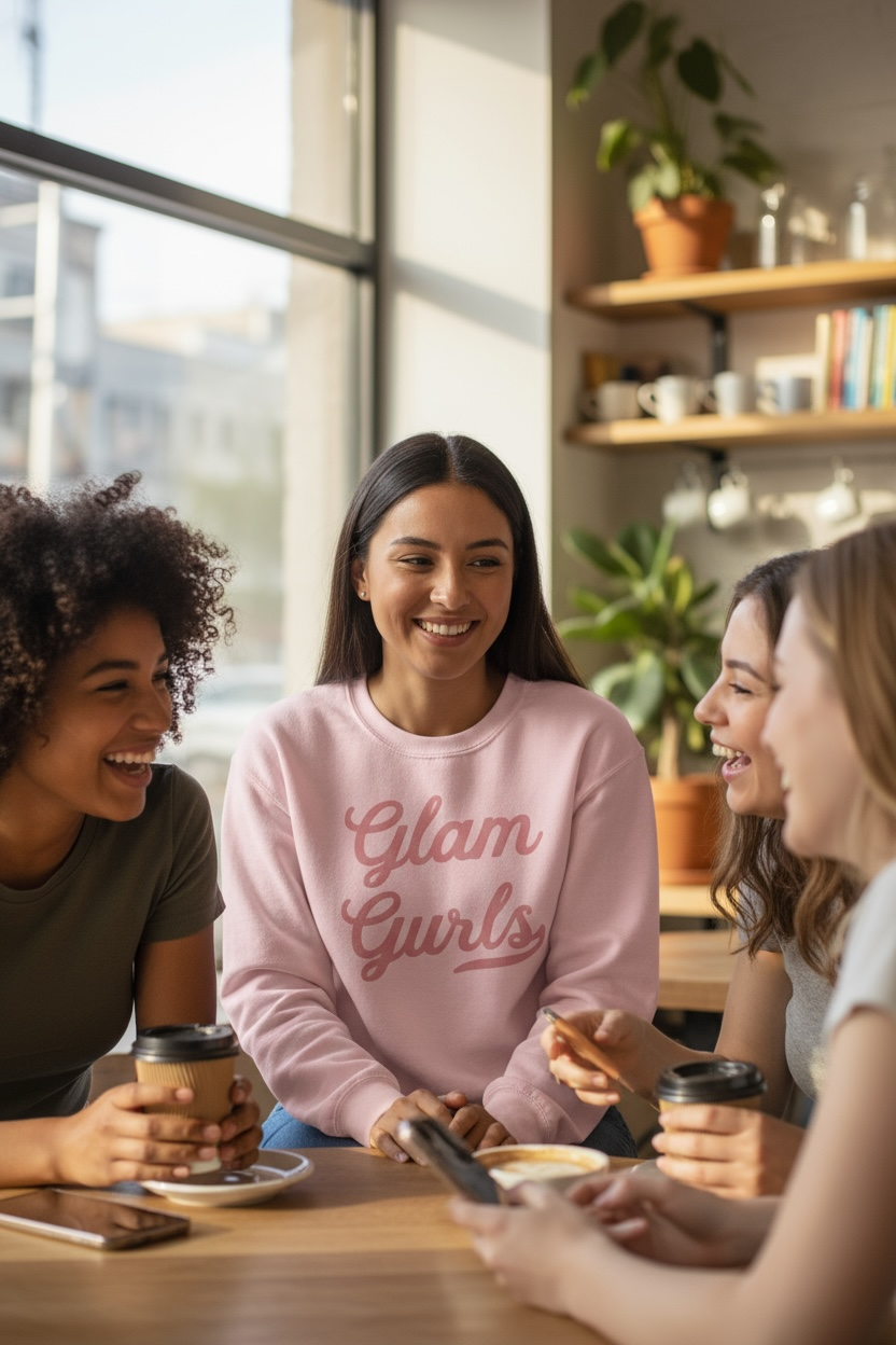 Embossed Puff Print Cropped Sweater