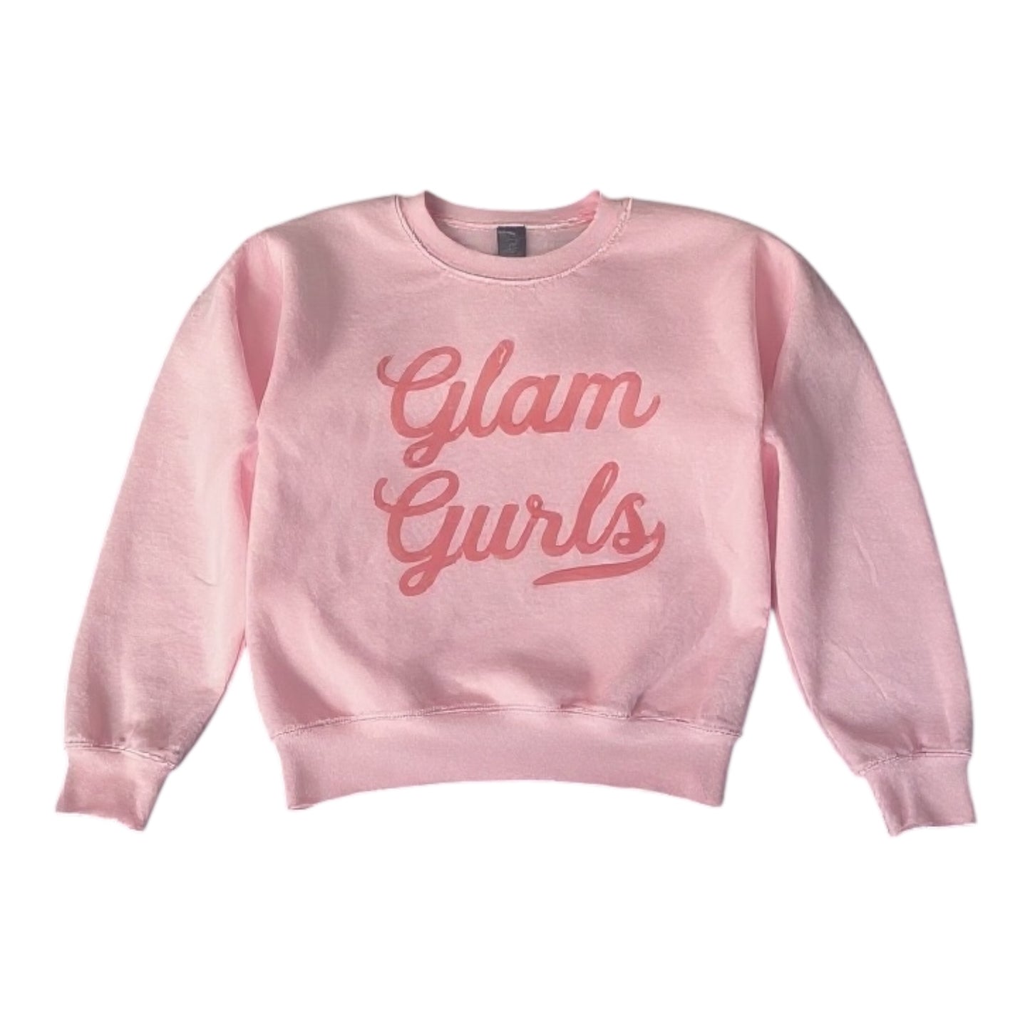 Embossed Puff Print Cropped Sweater