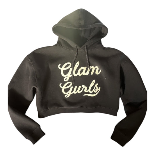 Customized Glam Gurls Cropped Hoodie with Puff Print - Soft & Comfy, Sizes S-XL