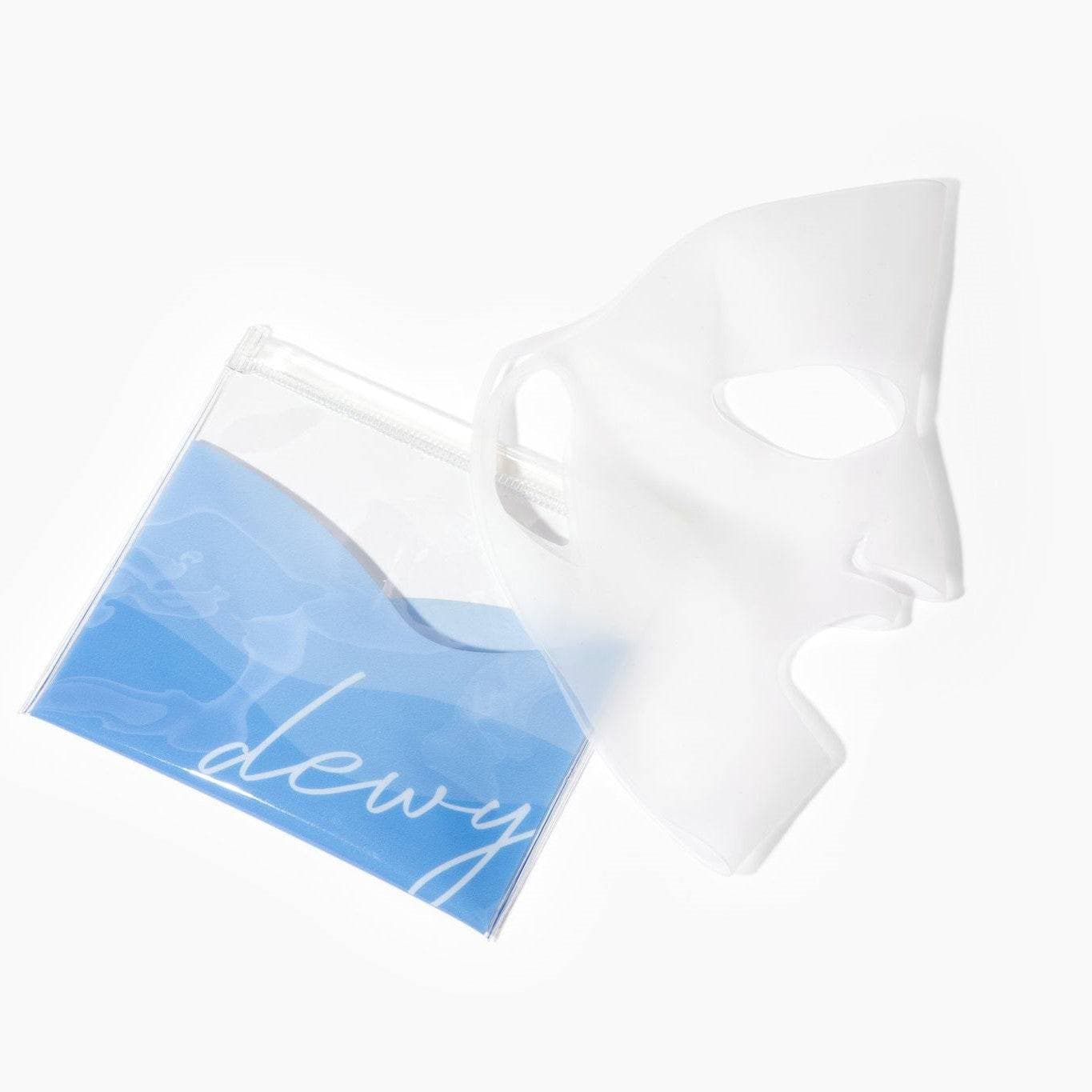 Reusable silicone hydro mask included in the Hydrating Duo by Cosmedica Skincare, designed to lock in moisture.