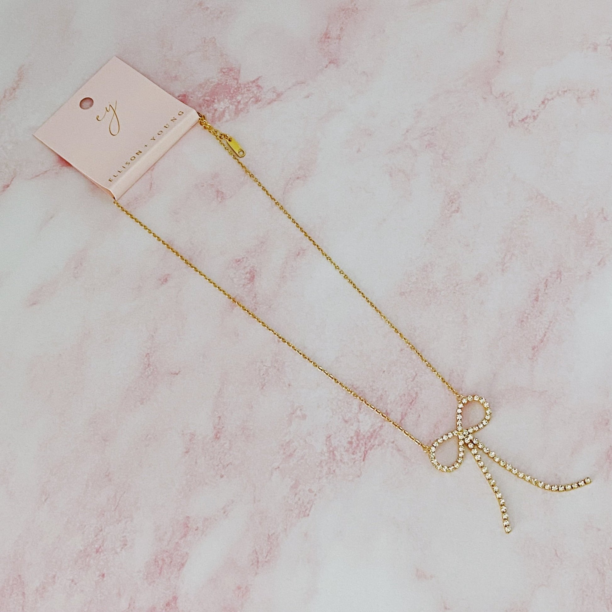 Adorable Shine Bow Necklace - Glam Gurls