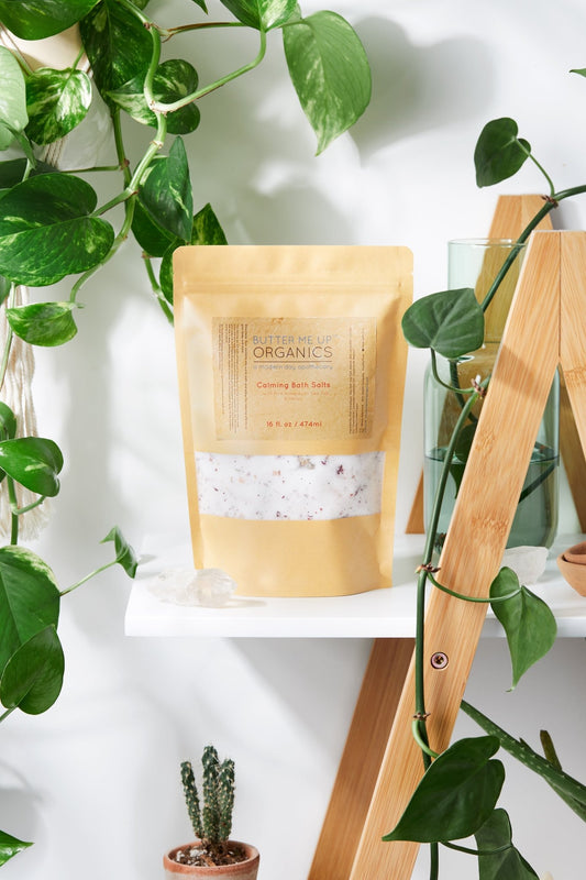 Calming Bath Salts / Detox / Relaxation / Lavender & Chamomile / Essential Oils / Organic Herbs / Herbal Bath Salts for Relaxation Stress - Glam Gurls