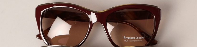Cat Eye Frame with Gold Strip On Top Sunglasses - Glam Gurls