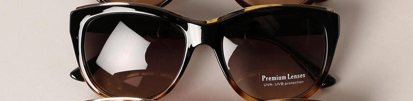 Cat Eye Frame with Gold Strip On Top Sunglasses - Glam Gurls