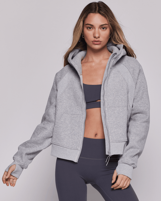 Effortless Fleece Full Zip Hoodie - Glam Gurls