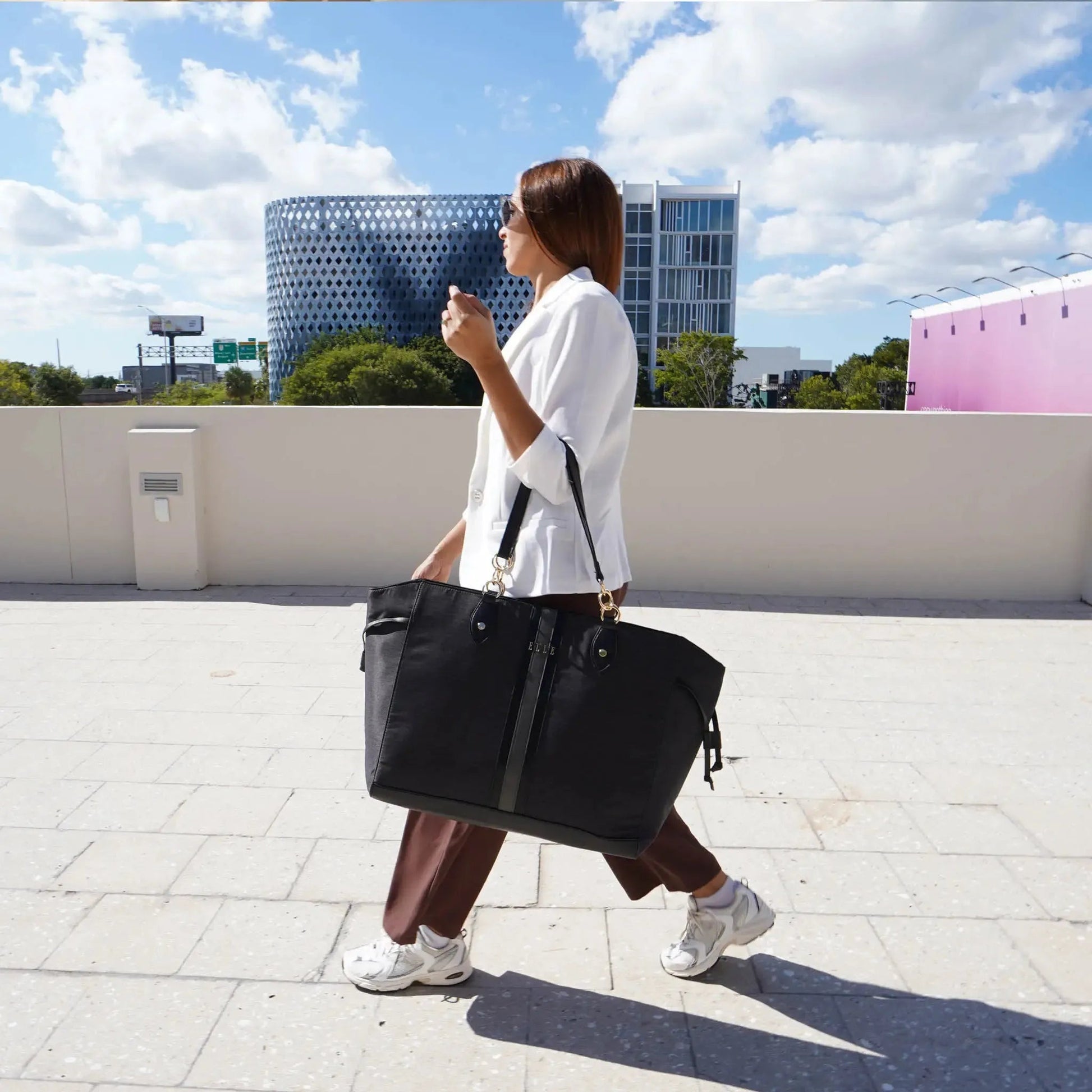 Eleganza 32L Monogram Weekender Tote Bag - Glam Gurls