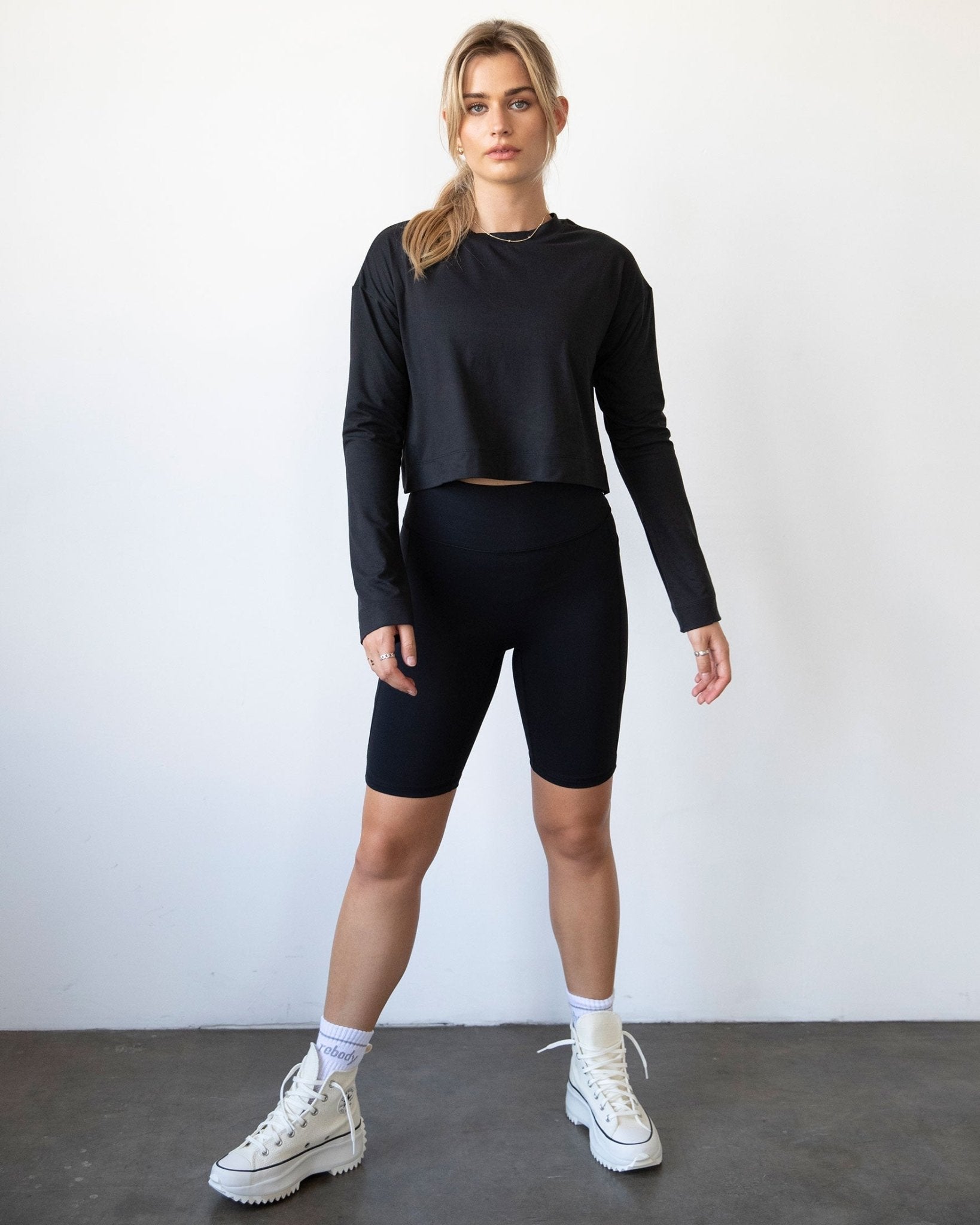 Go With The Flow Crop Long Sleeve - Glam Gurls