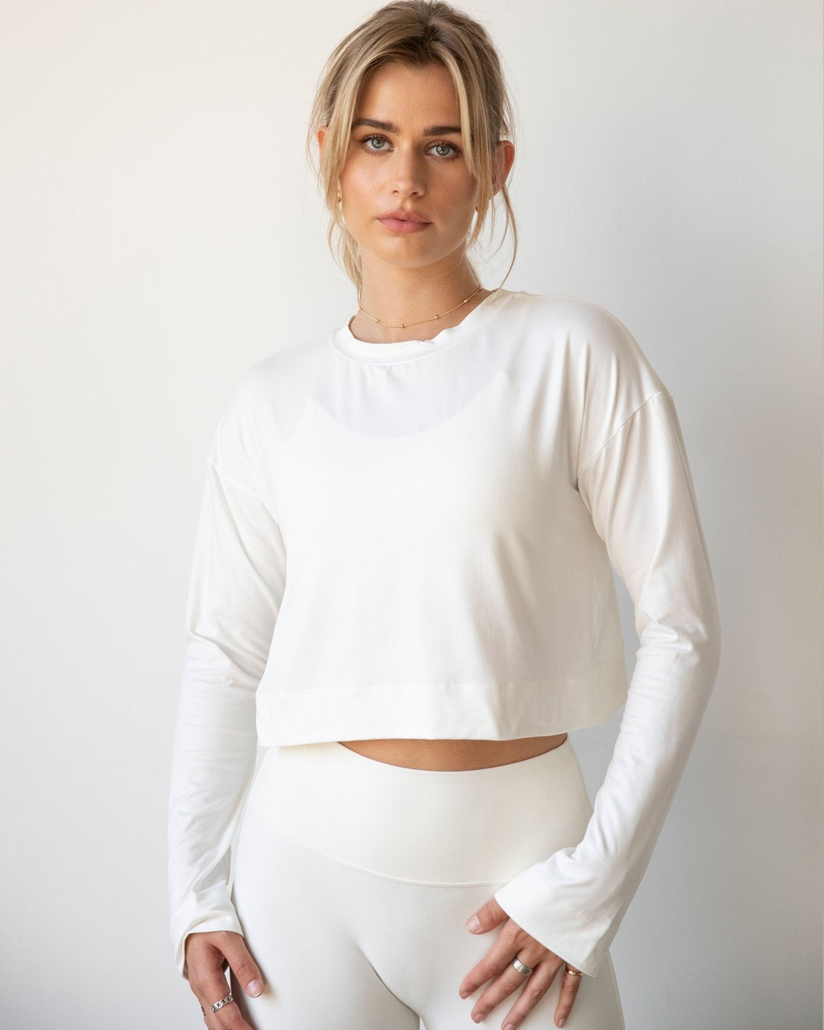 Go With The Flow Crop Long Sleeve - Glam Gurls