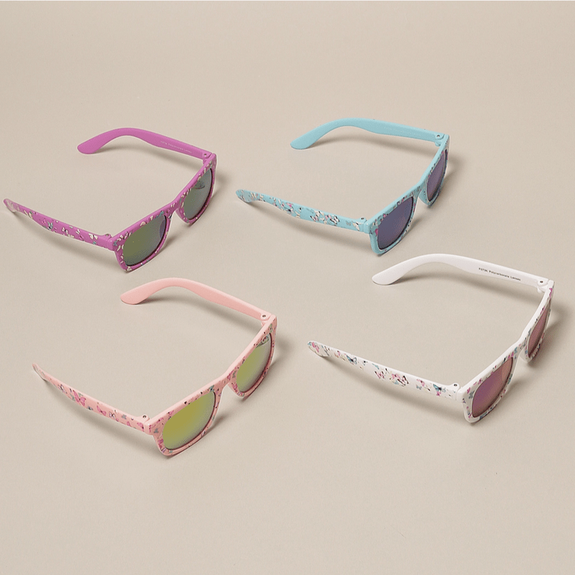 Kids Colorful Butterfly Pattern Sunglasses - Glam Gurls