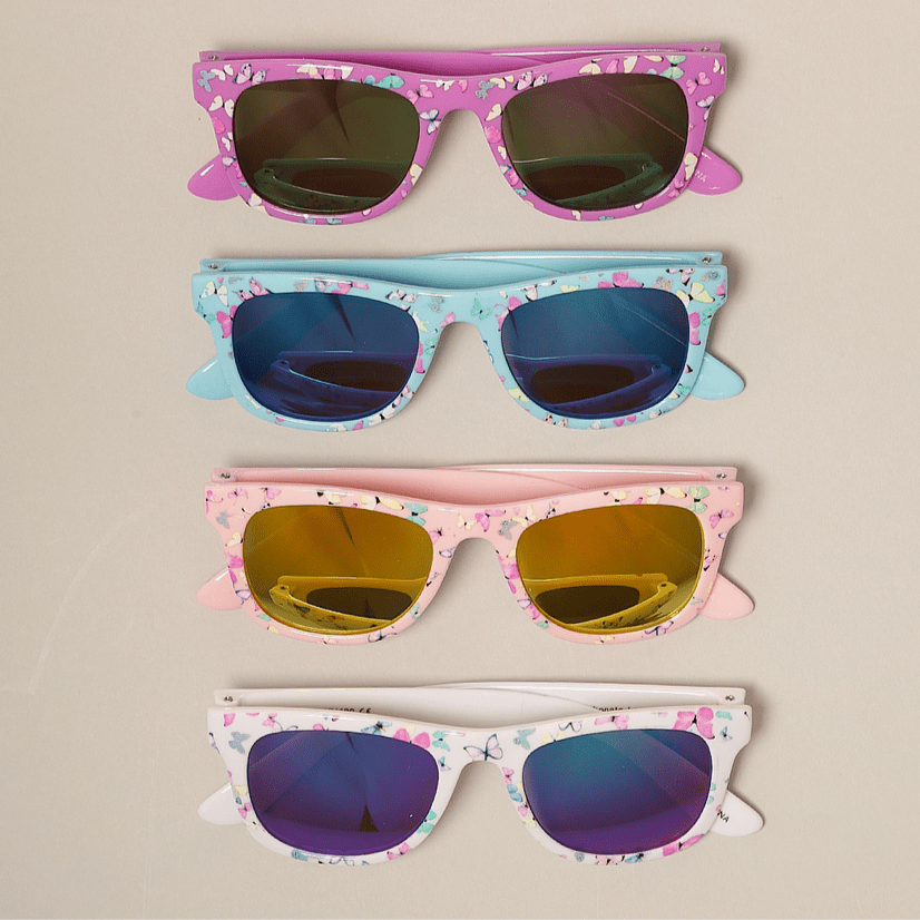 Kids Colorful Butterfly Pattern Sunglasses - Glam Gurls