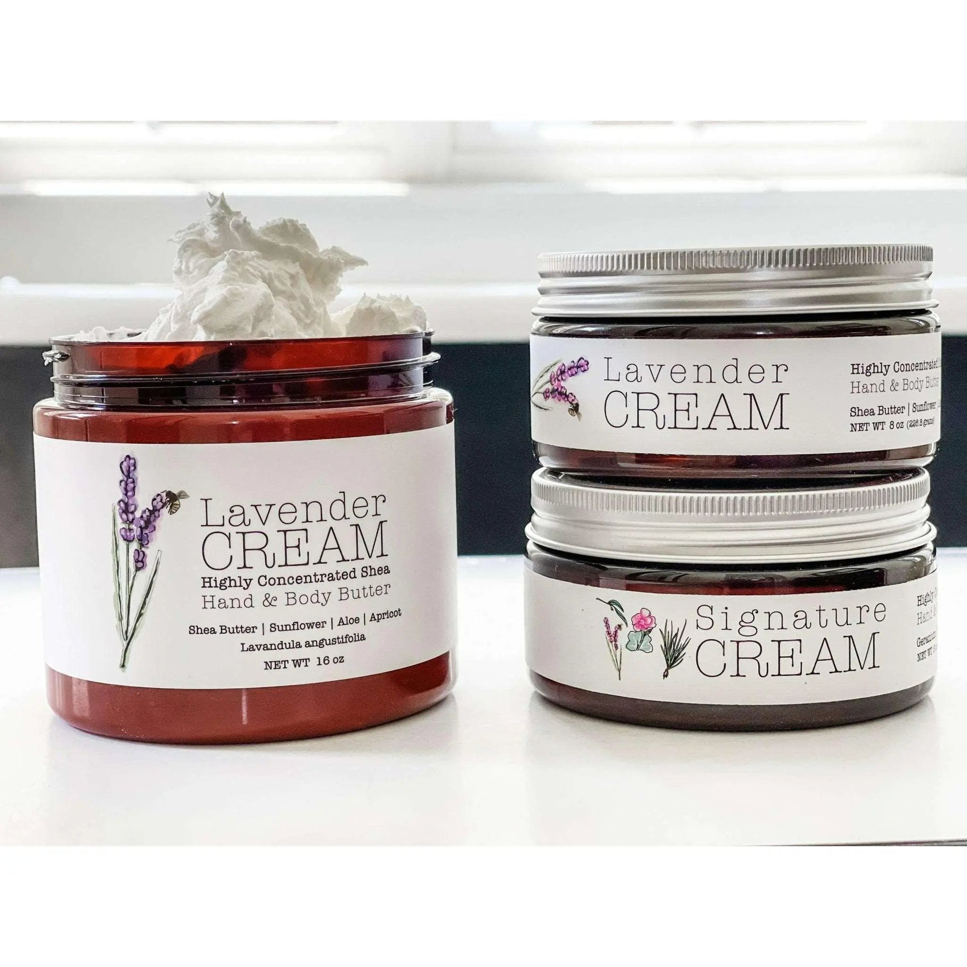 Lavender CREAM - Aromatherapy Hand & Body Cream - Lotion 8 oz or 16 oz - Glam Gurls