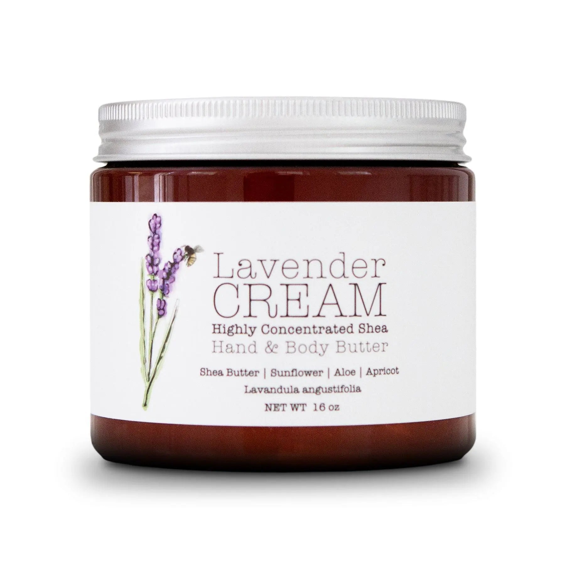 Lavender CREAM - Aromatherapy Hand & Body Cream - Lotion 8 oz or 16 oz - Glam Gurls