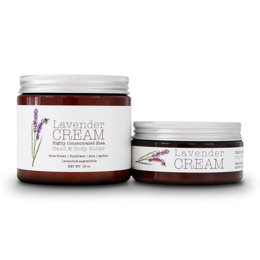 Lavender CREAM - Aromatherapy Hand & Body Cream - Lotion 8 oz or 16 oz - Glam Gurls