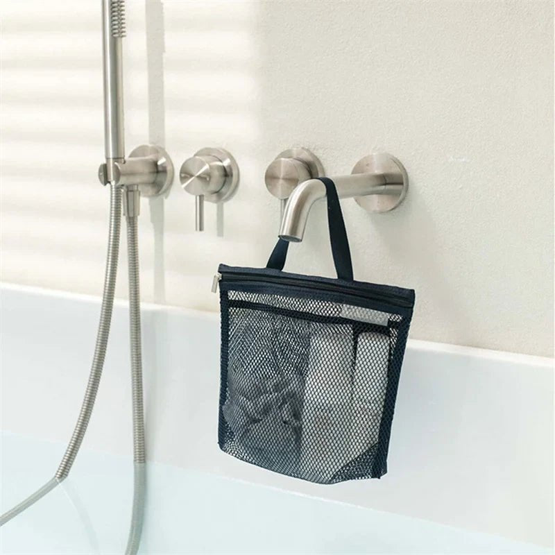 Mesh Makeup Toiletry Storage Bags Handbags Portable Travel Washing Body Shower Tools Organizer Hanging Cosmetic Organizer Pouch - Glam Gurls