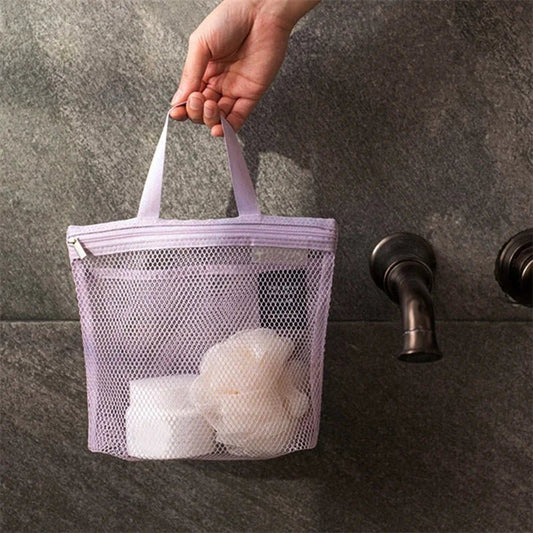 Mesh Makeup Toiletry Storage Bags Handbags Portable Travel Washing Body Shower Tools Organizer Hanging Cosmetic Organizer Pouch - Glam Gurls