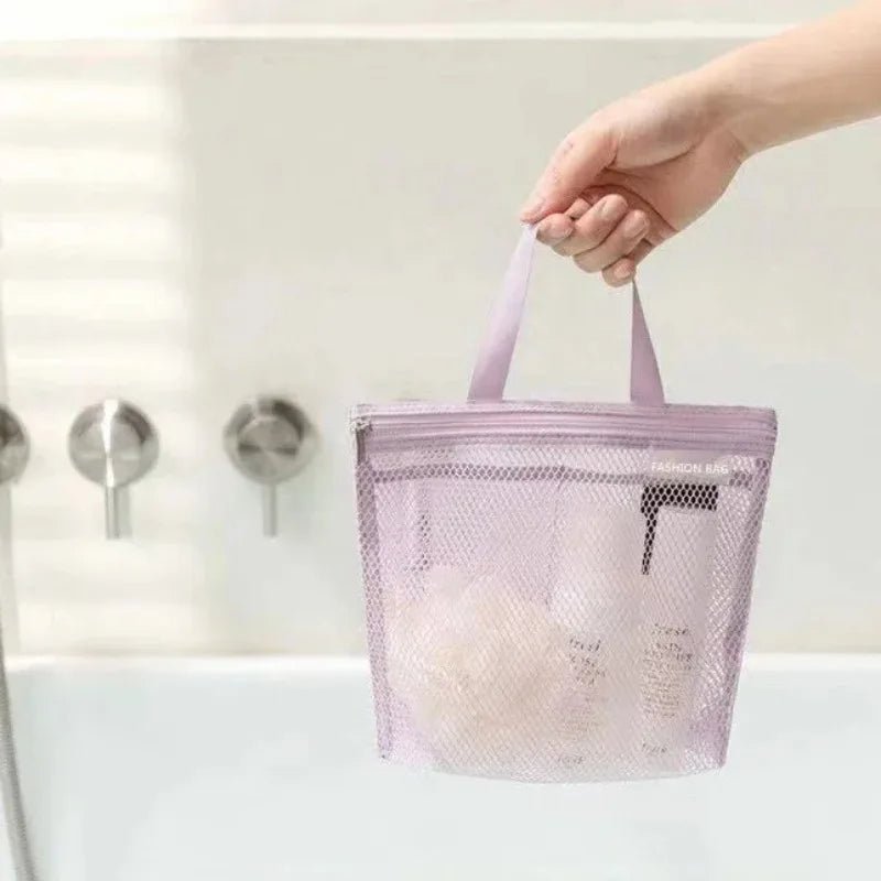 Mesh Toiletry Bag Travel Organizer Hanging Cosmetic Pouch - Glam Gurls