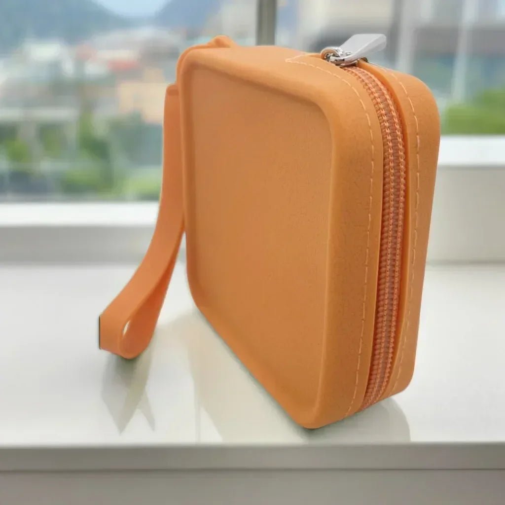 New Small Waterproof Silicone Makeup Organizer Bag Zipper Tote Earphone Lipstick Pouch for Unisex Handbag Makeup Bag - Glam Gurls