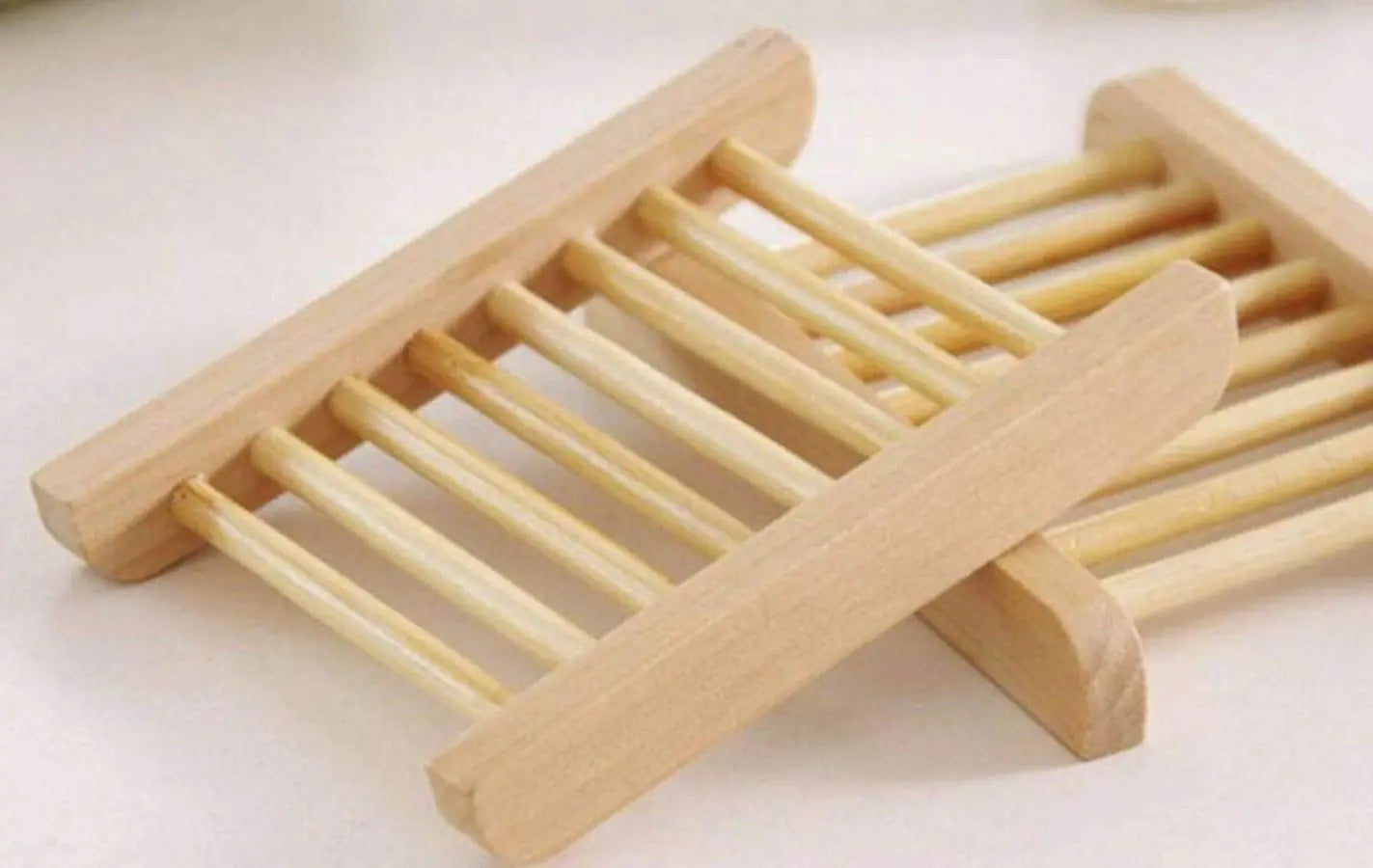 Stylish Bamboo Tray from the BeNat 6-Piece Eco-Friendly Bath Accessories Bundle, ideal for organizing bar soaps and shampoo bars sustainably.