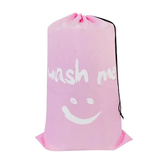 Nylon Laundry Bag Travel Bags Storage Organizer Pouch Hamper Wash Machine Washable Dirty Clothes Drawstring Bag Large Capacity - Glam Gurls