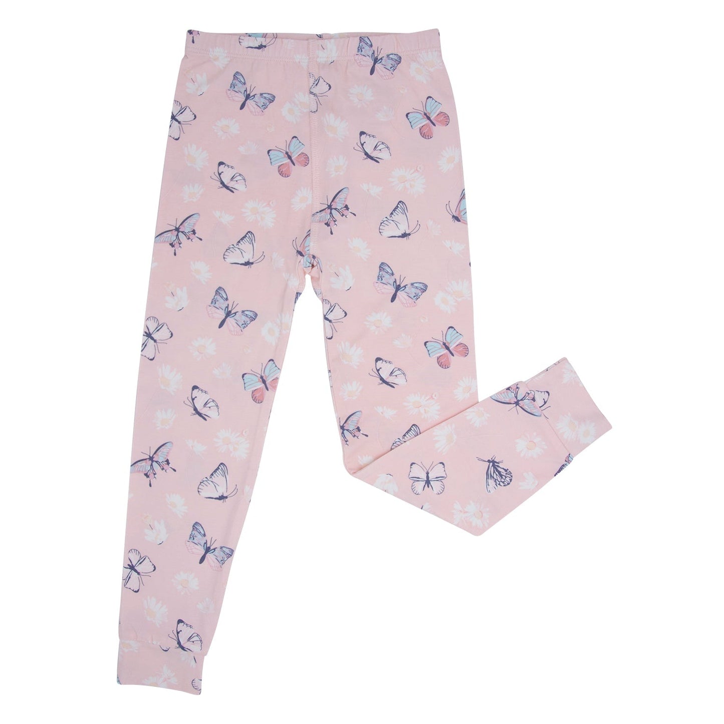 Pink Butterfly Daisy Bamboo Big Kid Pajama Set - Glam Gurls