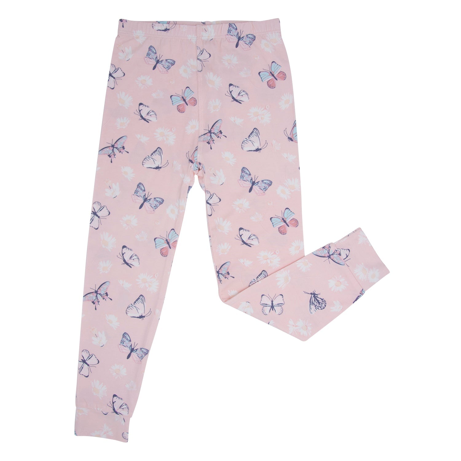 Pink Butterfly Daisy Bamboo Big Kid Pajama Set - Glam Gurls