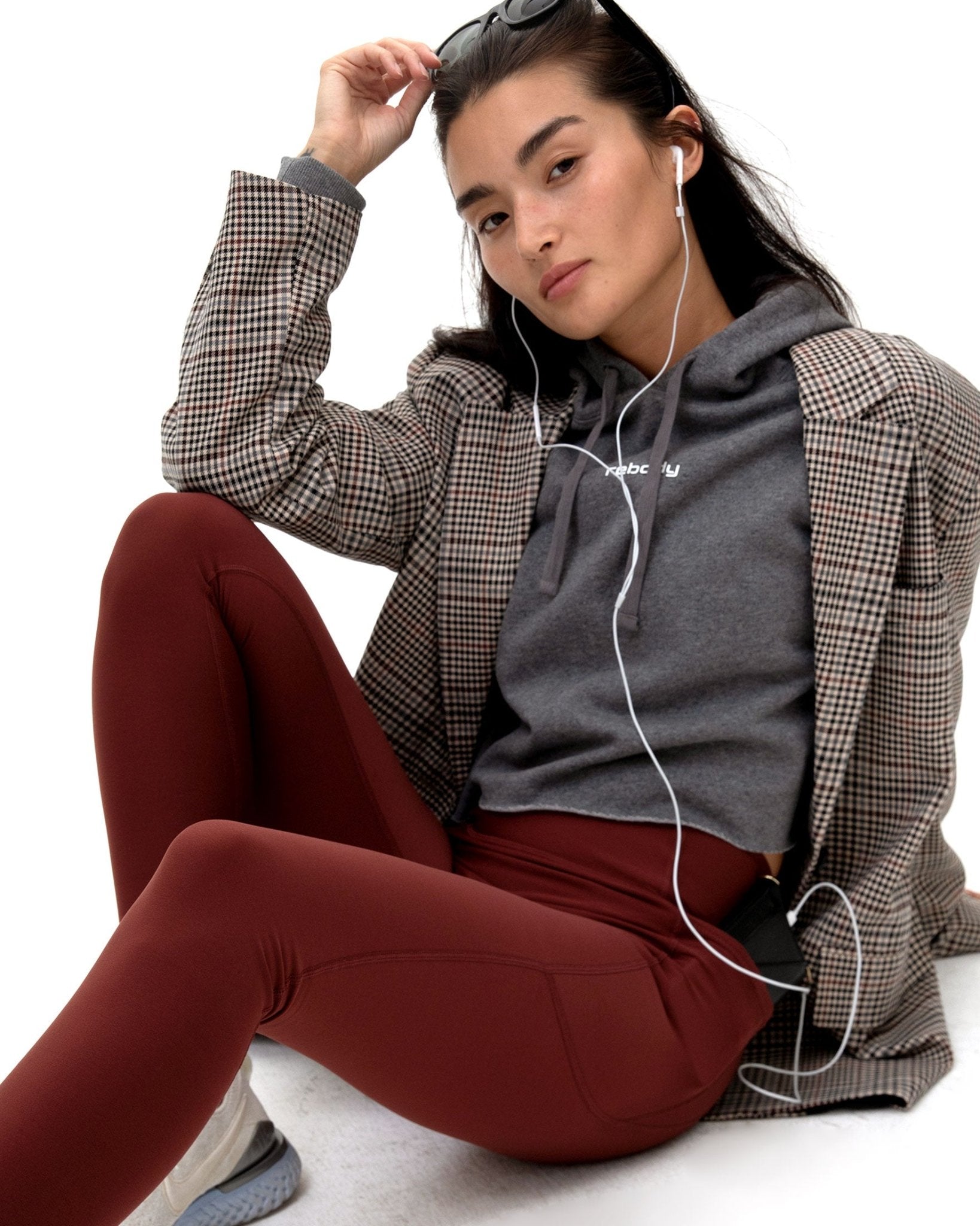 Rebody Logo Fleece Crop Hoodie - Glam Gurls