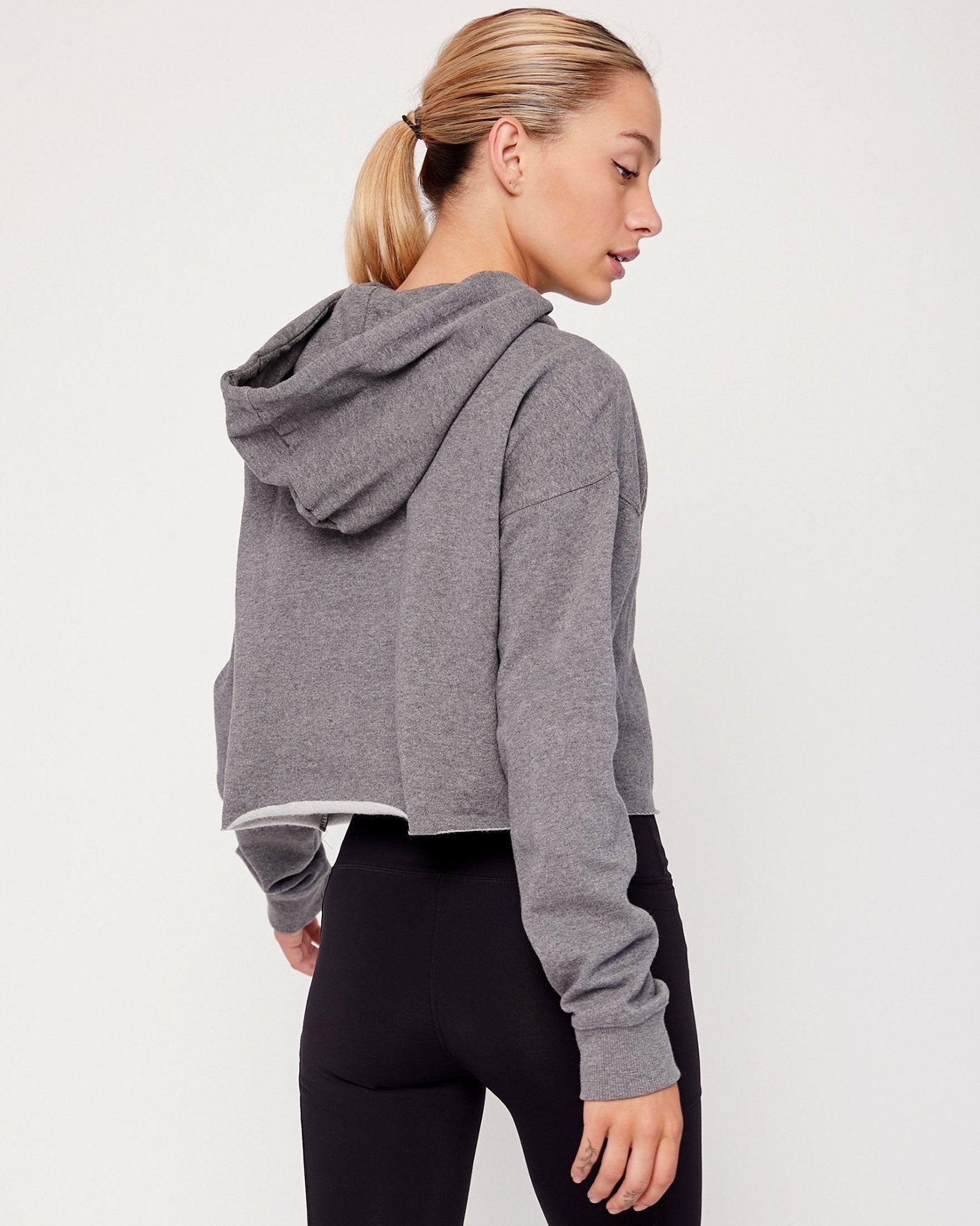 Rebody Logo Fleece Crop Hoodie - Glam Gurls