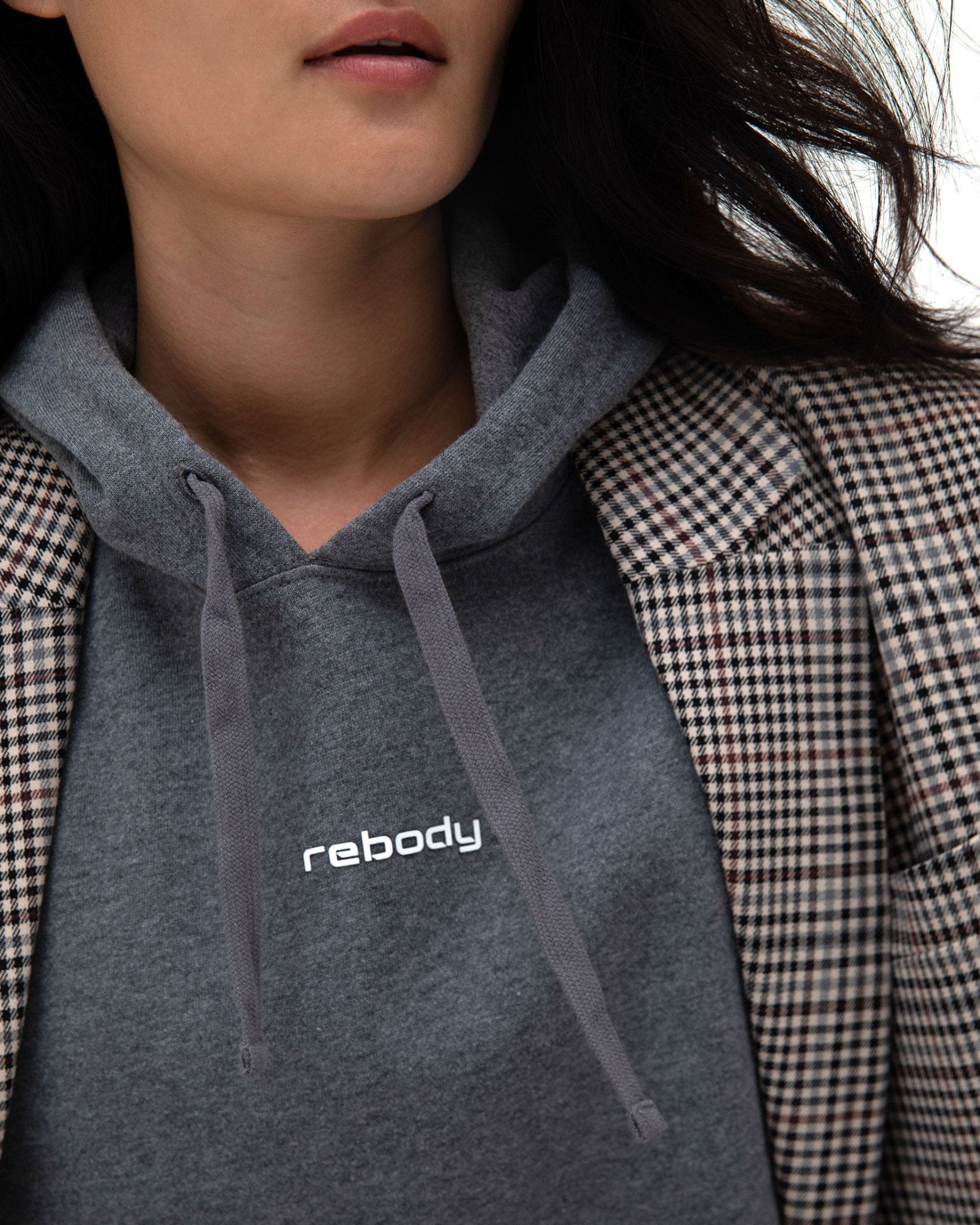 Rebody Logo Fleece Crop Hoodie - Glam Gurls