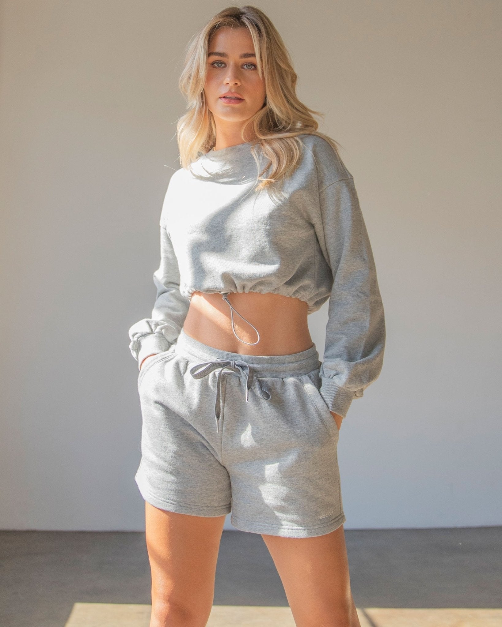 Rebody Puff Sleeve Crop Sweatshirt - Glam Gurls