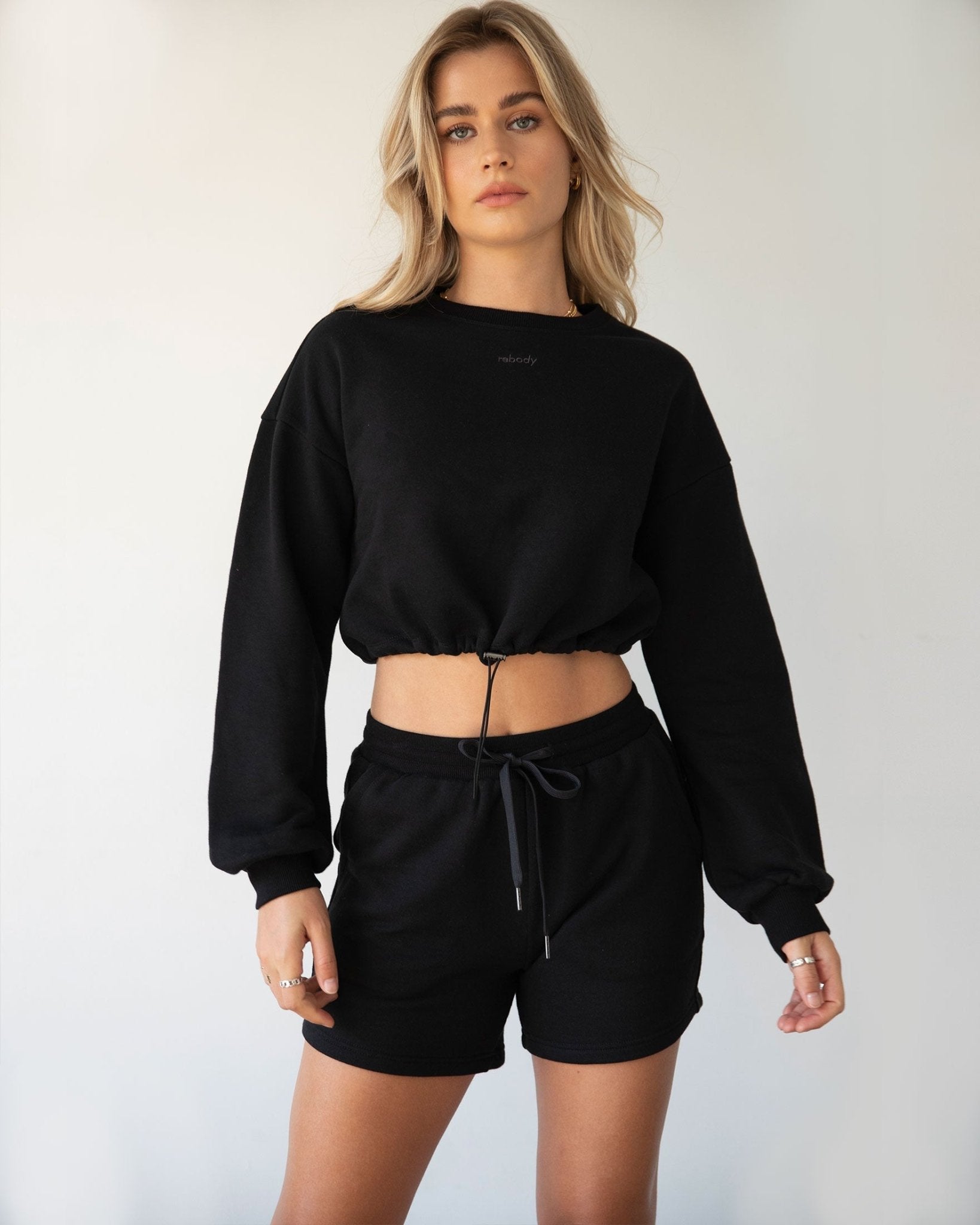 Rebody Puff Sleeve Crop Sweatshirt - Glam Gurls