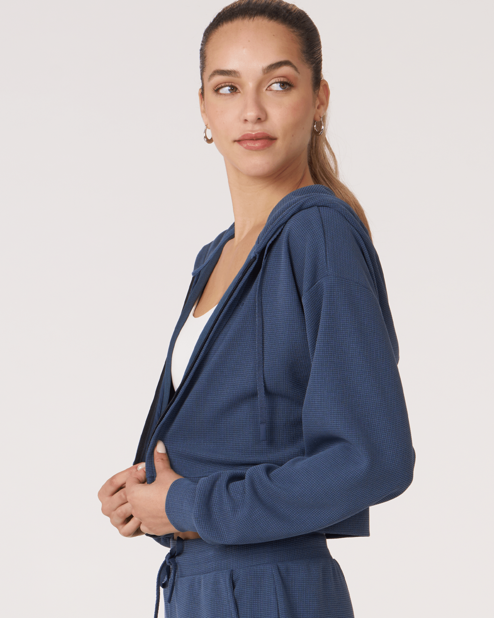 Retreat Waffle Zip Up Jacket - Glam Gurls